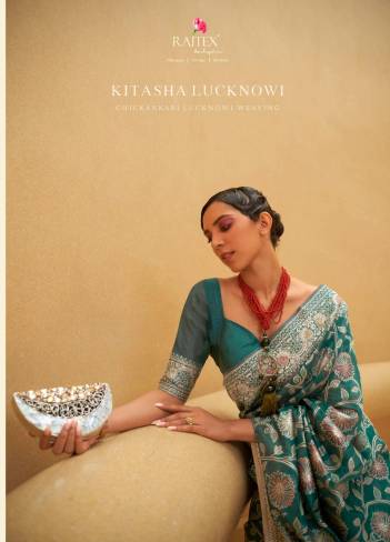 Kitasha Lucknowi By Rajtex Designer Lucknowi Weaving Saree Collection